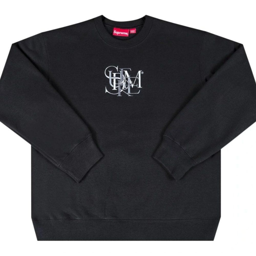 Supreme Overlap (Layered) Crewneck Sweatshirt Size XL Black